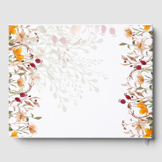 Automne Automne Fleur sauvage Mariage Livre d'hôte (Verso)