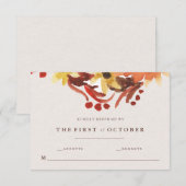 Automne/Automne Fleurs Mariage RSVP (Devant / Derrière)