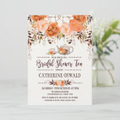 Automne Automne Floral Boho Invitation de la fête (Debout devant)