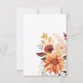 Automne Automne Floral Boho Wedding RSVP (Dos)