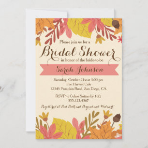 Automne Automne Floral Bridal Shower Invitation Ro