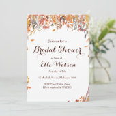 Automne Automne Floral Chic Bridal Show Invitation (Debout devant)