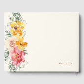 Automne Automne Floral Mariage Livre d'hôtes (Verso)