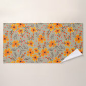 Automne Automne Floral Motif Sage Vert (Serviette de bain)