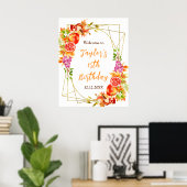 Automne Automne Harvest Anniversaire Fête Affiche  (Bureau à domicile)