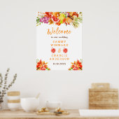 Automne Automne Harvest Mariage Affiche de bienven (Cuisine)