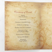 Automne Automne Maples Mariage Feuille Programme T (Intérieur en premier)