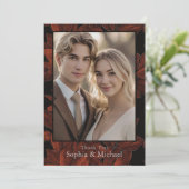 Automne/Automne Mariage Carte de remerciements ric (Debout devant)