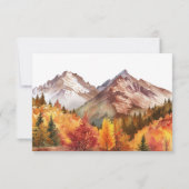 Automne Automne Mariage élégant RSVP (Dos)