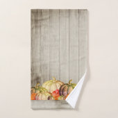 Automne Automne Orange Citrouille Rustique Cute Ba (Serviette à main)