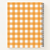 Automne Automne Orange Plaid Motif recette livre d (Dos)