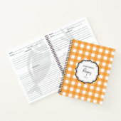 Automne Automne Orange Plaid Motif recette livre d (Intérieur)