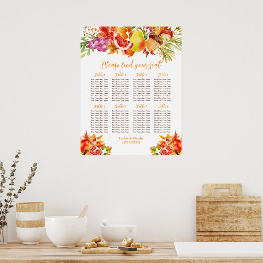 Automne Automne Récolte Automne 8 Tables Tableau d (Cuisine)