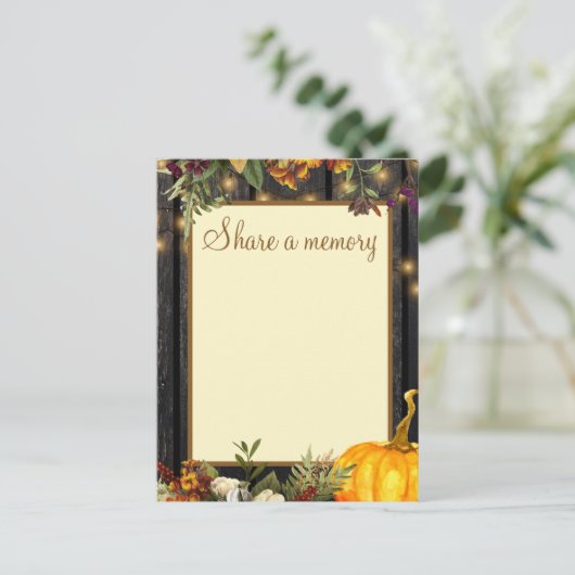 Automne automne rustique 80 ans carte mémoire (Debout devant)