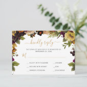 Automne automne rustique floral mariage réponse (Debout devant)