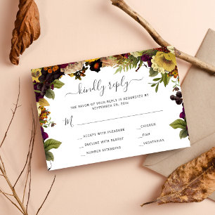 Automne automne rustique floral réponse mariage RS