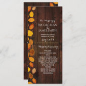 Automne Automne Rustique Golden Feuilles programme (Devant / Derrière)