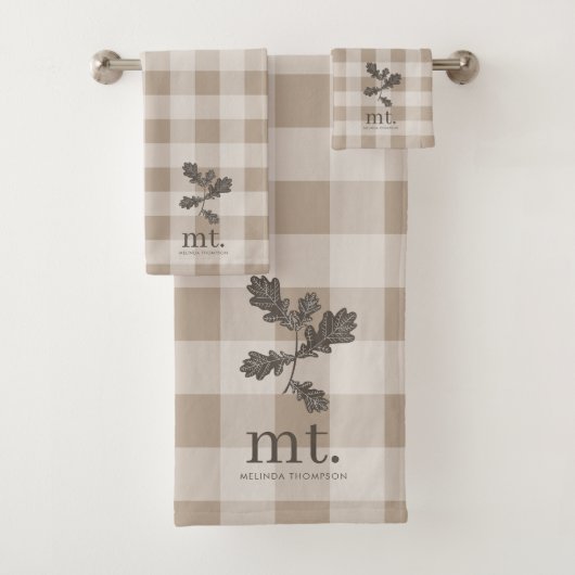 Automne Automne Taupe Plaid Moderne Foligramme Mon (En situation)