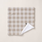 Automne Automne Taupe Plaid Moderne Foligramme Mon (Gant de toilette)