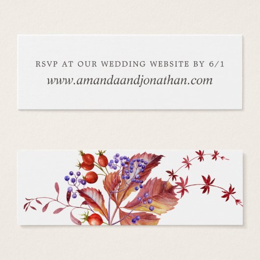 Automne - Automne Watercolor Wedding RSVP (Devant & derrière)