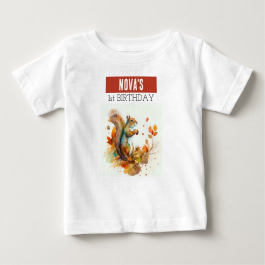 Automne / Autumn Vibes Squirrel - T-shirt d'annive (Devant)