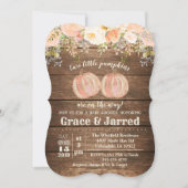 Automne Baby shower Twin Invitation (Devant)