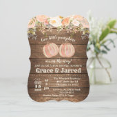 Automne Baby shower Twin Invitation (Debout devant)