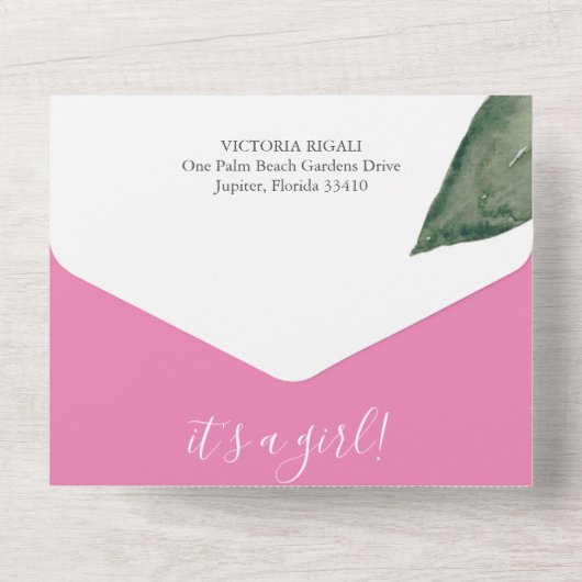 Automne Bébé Douche Invitations Fille (Verso)