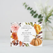 Automne Bliss Couples Douche Invitation (Debout devant)