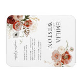 Automne Bohème Mariage de automne Magnet d'invitat (Horizontal)