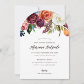 Automne Boho Blooms Baby shower Invitation (Devant)