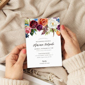 Automne Boho Blooms Baby shower Invitation