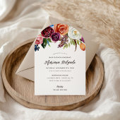 Automne Boho Blooms Baby shower Invitation