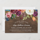 Automne Boho Blooms Invitation de la douche nuptia (Devant)