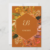 Automne Boho cadre floral invitation (Dos)