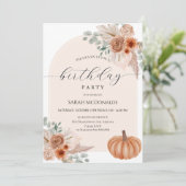 Automne Boho Femme Anniversaire Fête Invitation (Debout devant)