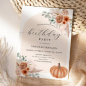 Automne Boho Femme Anniversaire Fête Invitation