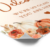 Automne Boho Terracotta Citrouille Affiche de bien (Coin)