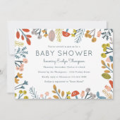 Automne Botanique Baby Shower Invitations (Devant)