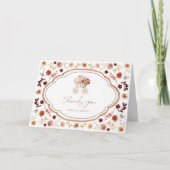 Automne Bourgogne Baby shower Floral Merci (Devant)