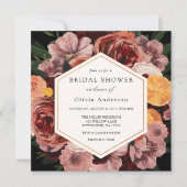 Automne Bourgogne Floral Bridal Show Invitation (Devant)