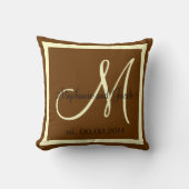 Automne Brown et Crème Mariage coussin (Recto)