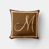 Automne Brown et Peach Pink Mariage coussin (Recto)