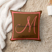 Automne Brown et Rose Mariage rose gardien coussin (Couverture)