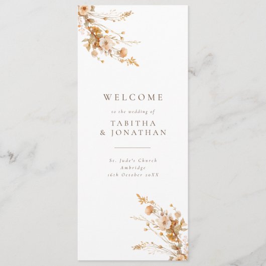 Automne Brown & Orange Fleur sauvage programme de (Devant)