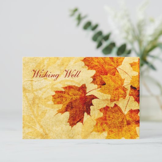 automne brun feuilles souhaitant bien cartes (Debout devant)