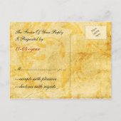 automne brun hiver Noir carte rsvp de mariage (Dos)