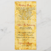 automne brun programme de mariage feuille (Dos)