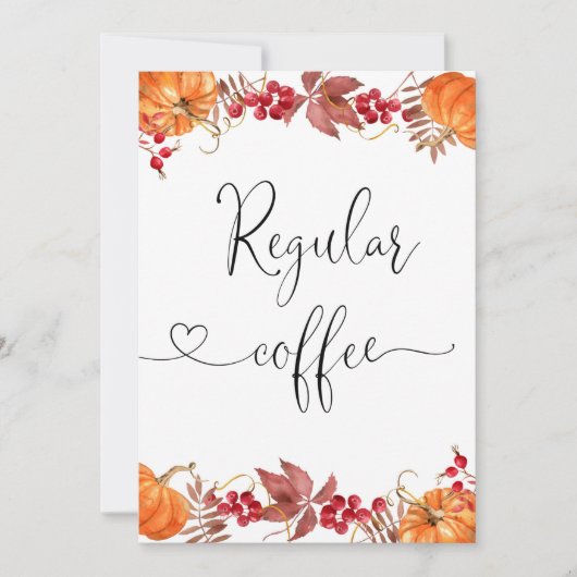 Automne Carte à café régulière (Devant)