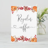 Automne Carte à café régulière (Debout devant)